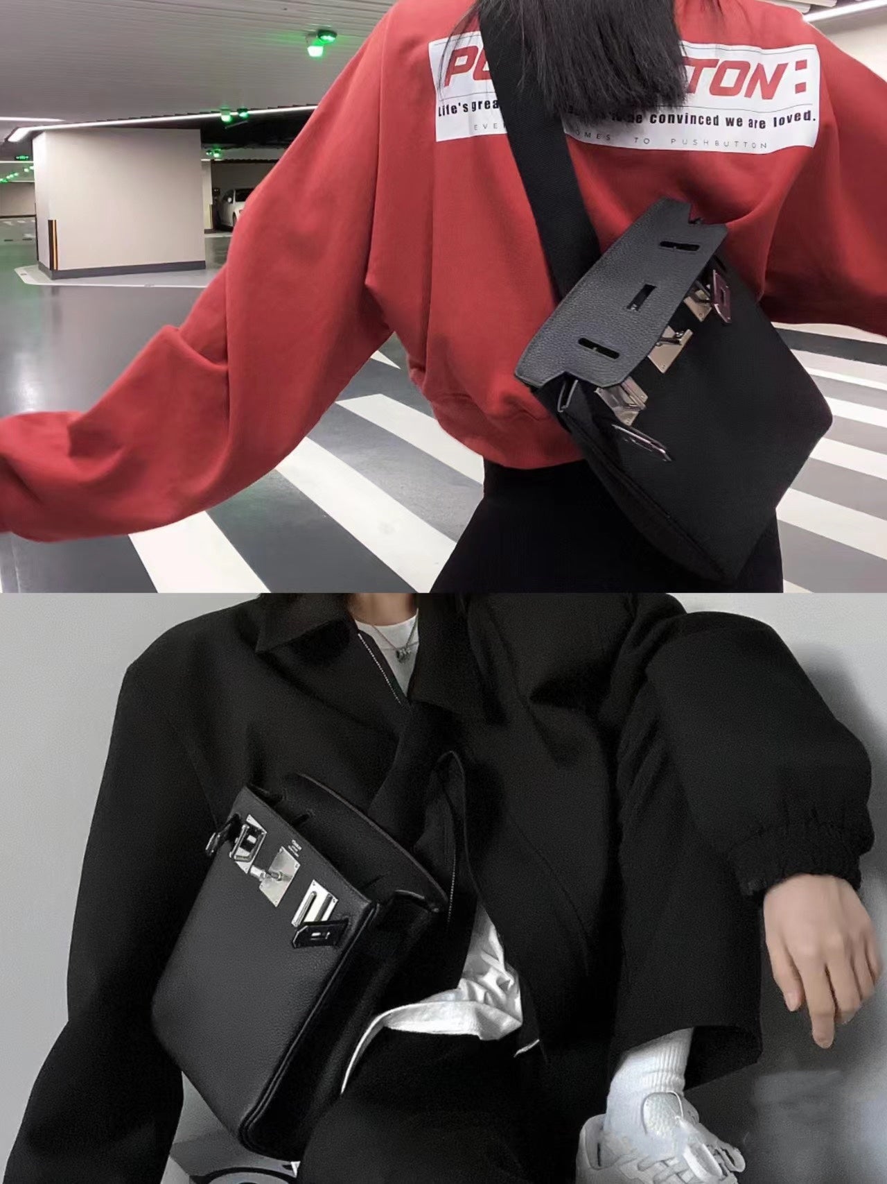 Togo Leather Chest Bag