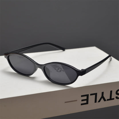 Slim Oval Acetate Sunglasses