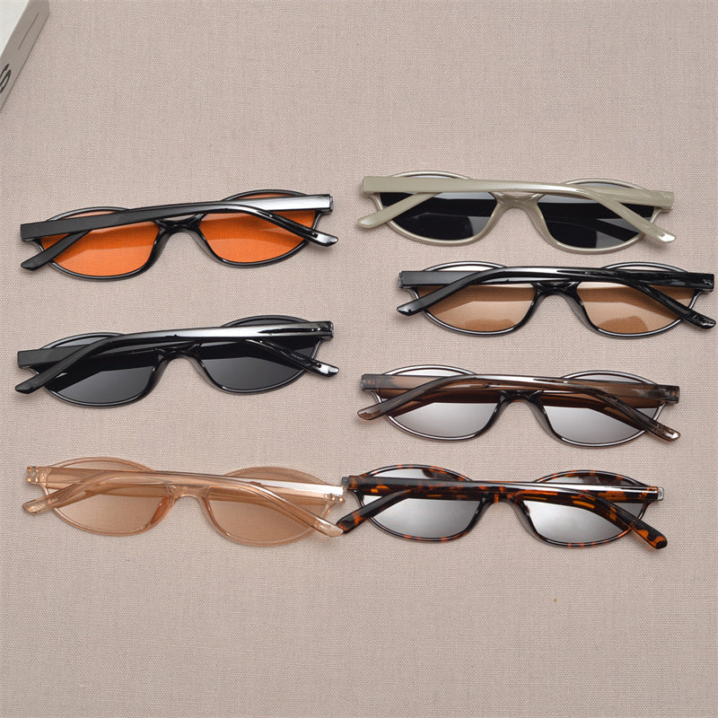 Slim Oval Acetate Sunglasses