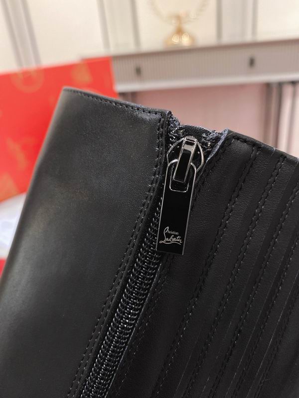 Leather Stiletto Knee-H Boots