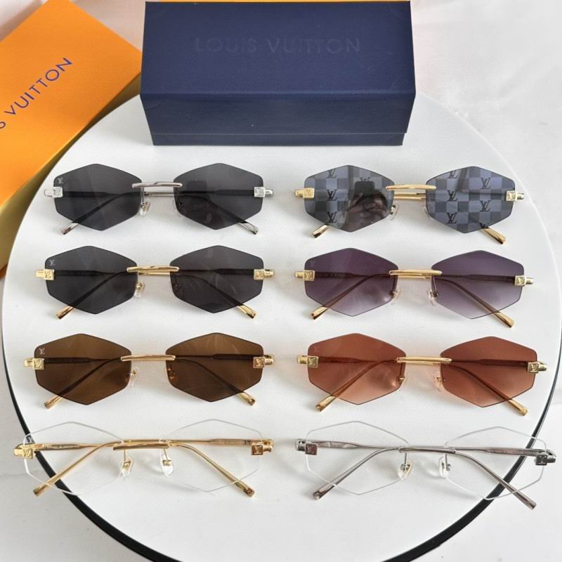 Rimless Geometric Sunglasses