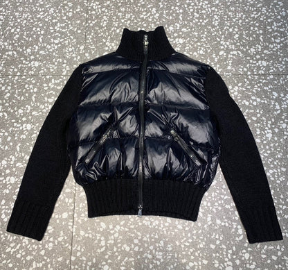 Wool Knit Sleeve Down Jacket