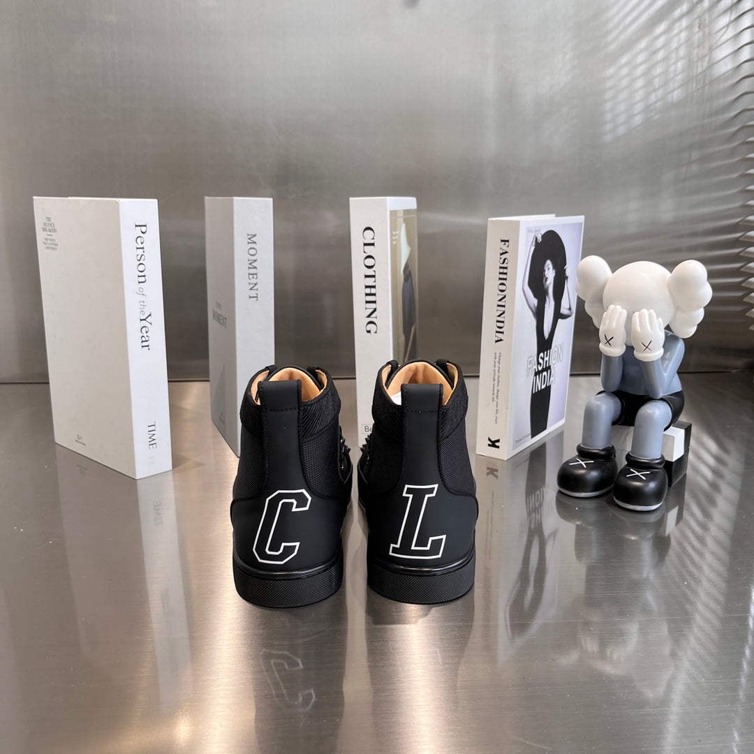 High-Top Studded Sneakers