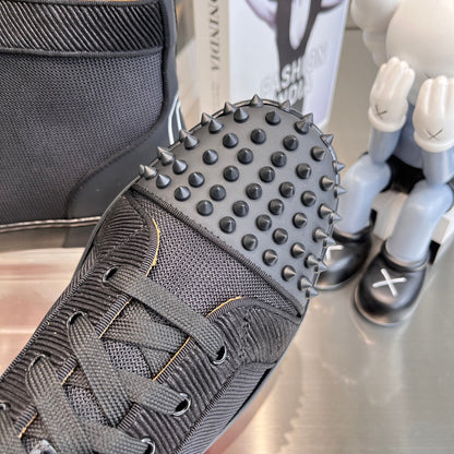 High-Top Studded Sneakers