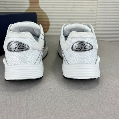 B30 Inspired Sneakers – White Snake Leather